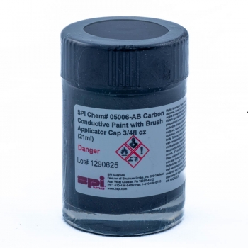 Carbon Conductive Paint with Brush Applicator Cap, 0.75 fl.oz. (21 ml)